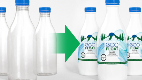 White sleeve material aids PET recycling of dairy products
