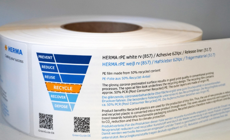 New self-adhesive label film from Herma