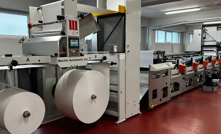 Macedonian label converter installs Martin unwind/splicer