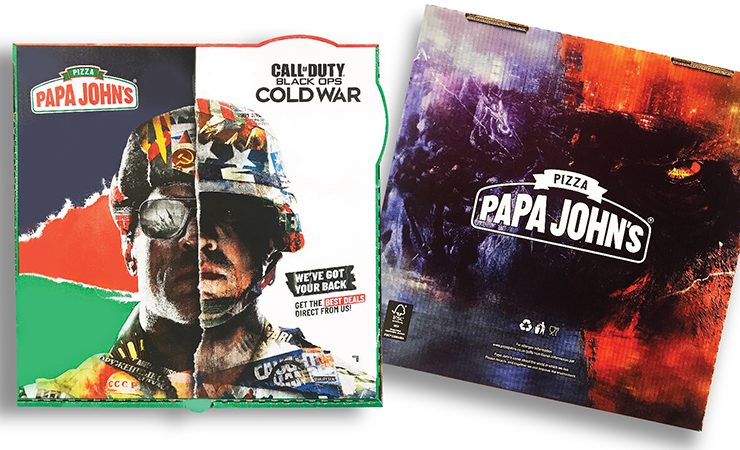 Papa Johns Call of Duty pizza boxes, from Smurfit Kappa Yate