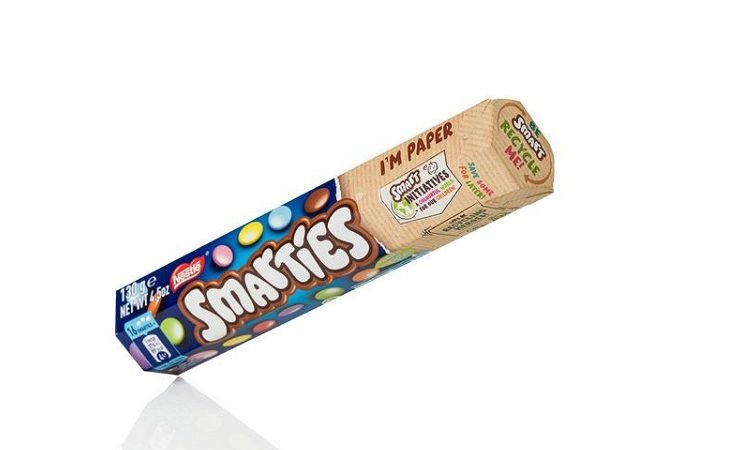 Smarties carton tube