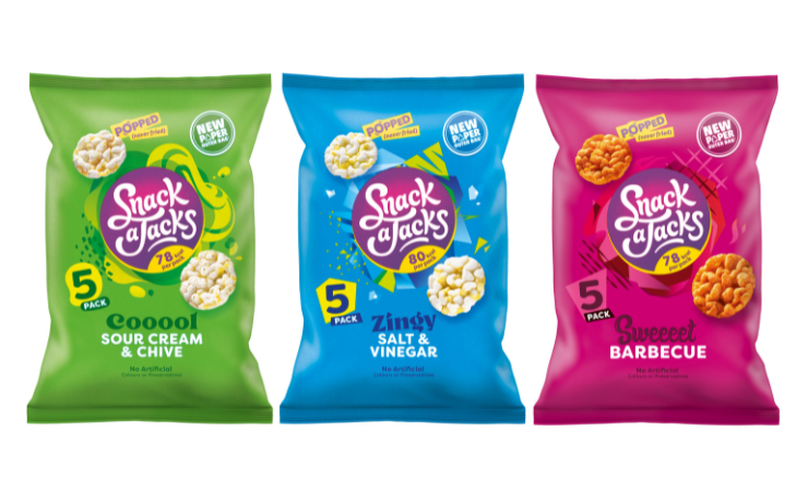 Walkers reduces virgin plastic waste with new paper Snack A Jacks packs