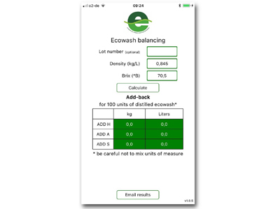 Smart balancing with Ecowash app