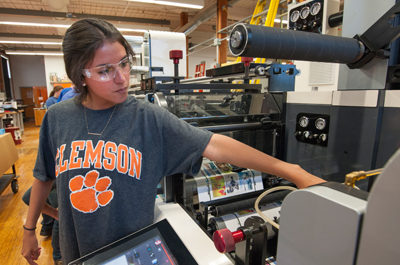 Nilpeter gifts press to Clemson University