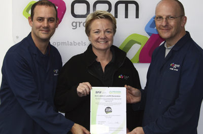 OPM Group receives Zero Labels 2 Landfill certification