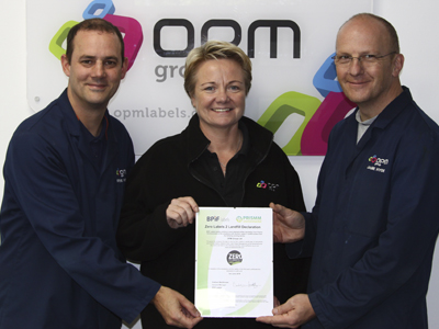 OPM Group receives Zero Labels 2 Landfill certification