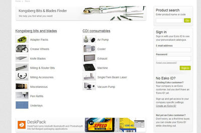 New Esko Store for bits, blades and parts